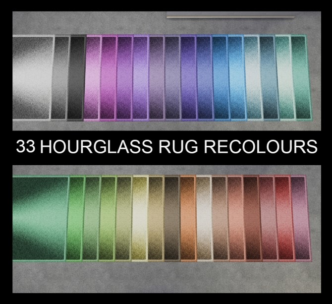 Sims 4 33 5x3 Hourglass Patterned Rug Recolours by Simmiller at Mod The Sims