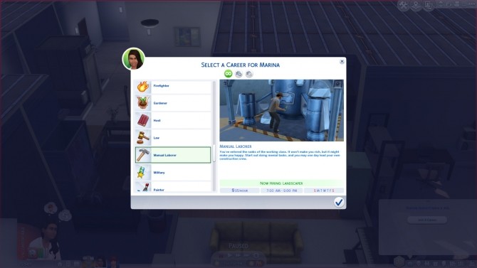 Sims 4 Working Class Hero Part Time Careers as Full Time by MaiaMadness at Mod The Sims