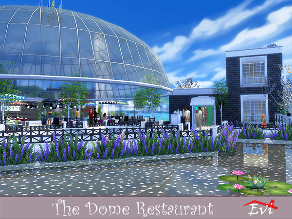 Sims 4 The Dome Restaurant by evi at TSR