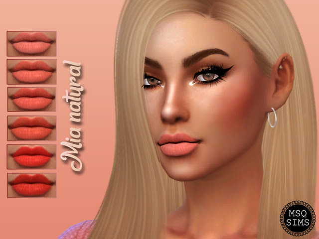 Sims 4 Mia Natural Lipstick at MSQ Sims
