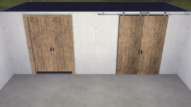 Sims 4 Railed Functional Sliding Door by AshenSeaced at Mod The Sims