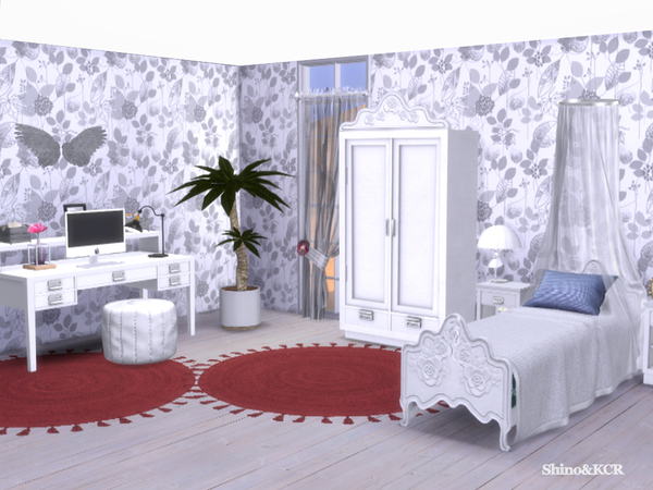 Sims 4 Kids Delight modern bedroom by ShinoKCR at TSR