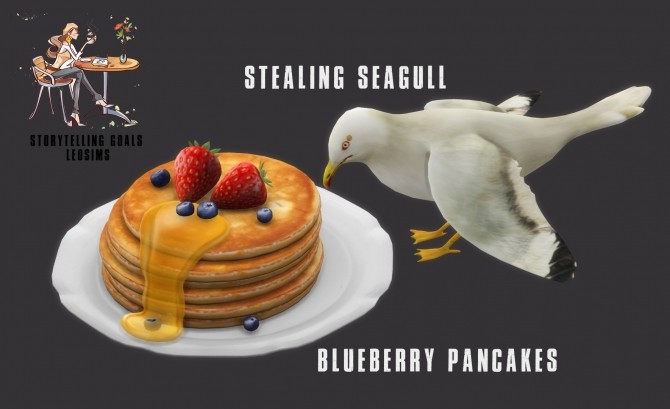 Sims 4 Pancakes & Stealing Seagull (P) at Leo Sims