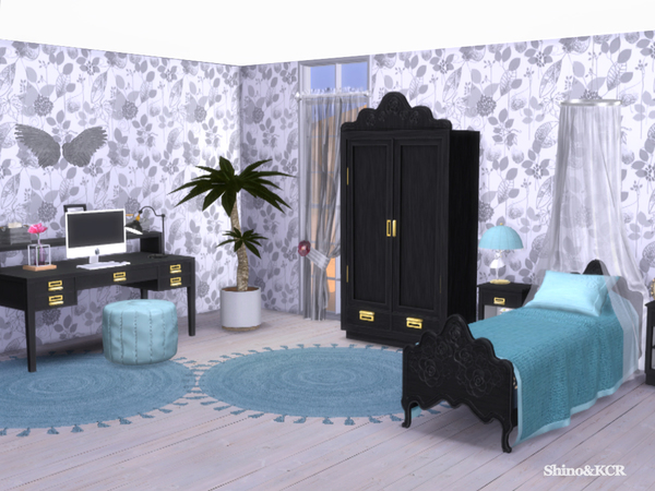 Sims 4 Kids Delight modern bedroom by ShinoKCR at TSR