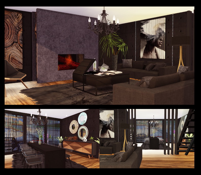 Sims 4 Black House at Lily Sims