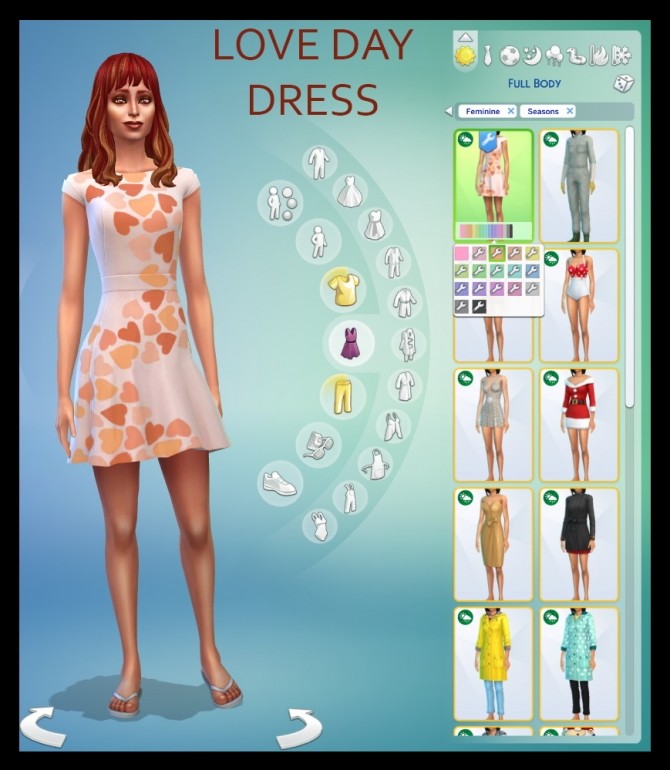 Sims 4 Love Day Dress Recolours by Simmiller at Mod The Sims