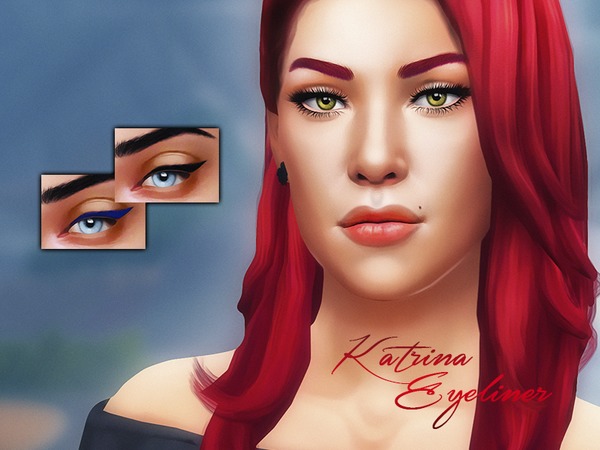 Sims 4 Katrina Eyeliner by KatVerseCC at TSR