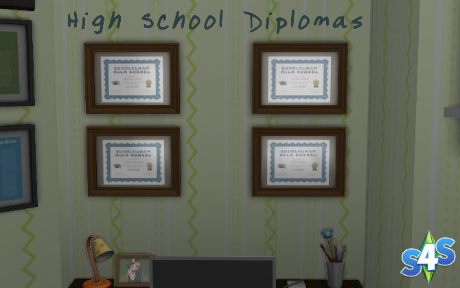 Sims 4 BHS High School Diplomas by Athena Apollos at Mod The Sims