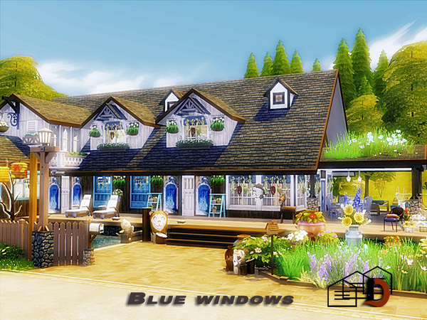 Sims 4 Blue windows by Danuta720 at TSR