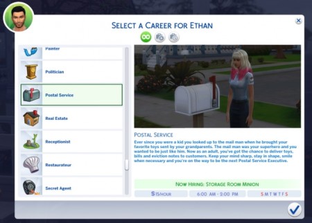 Postal Service Career by Simscovery at Mod The Sims