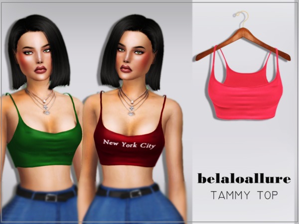Sims 4 Belaloallure Tammy top by belal1997 at TSR