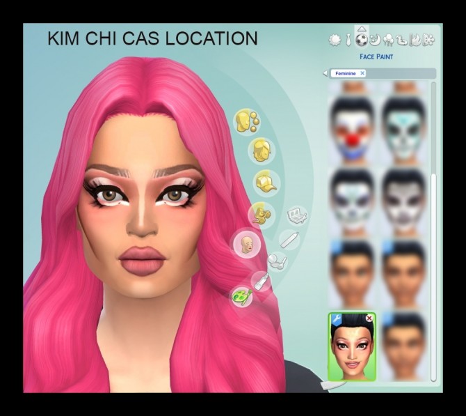 Sims 4 Kim Chi Face Paint for Males and Females T E by Simmiller at Mod The Sims