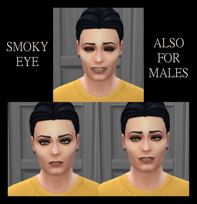 Sims 4 Smoky Eye Shadow ALL Skin Tones Male and Female Versions by Simmiller at Mod The Sims