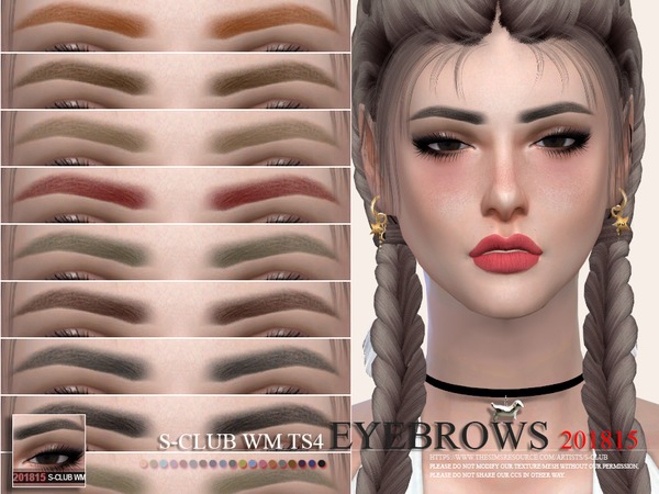 Sims 4 Eyebrows 201815 by S Club WM at TSR