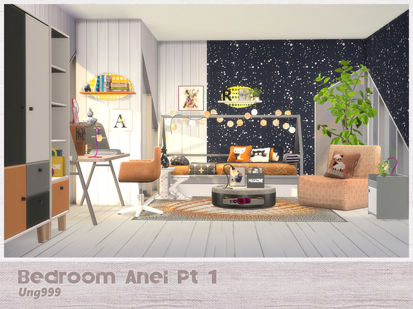 Sims 4 Bedroom Anel Pt. 1 by ung999 at TSR