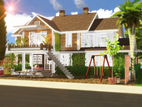 Sims 4 Abelia Mansion by MychQQQ at TSR