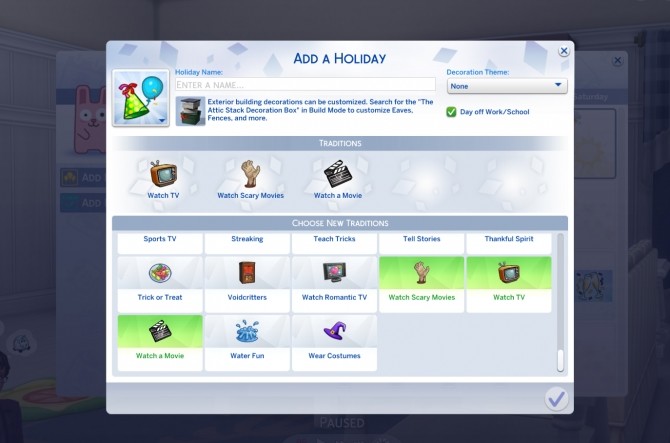 Sims 4 Assorted Custom Holiday Traditions by icemunmun at Mod The Sims