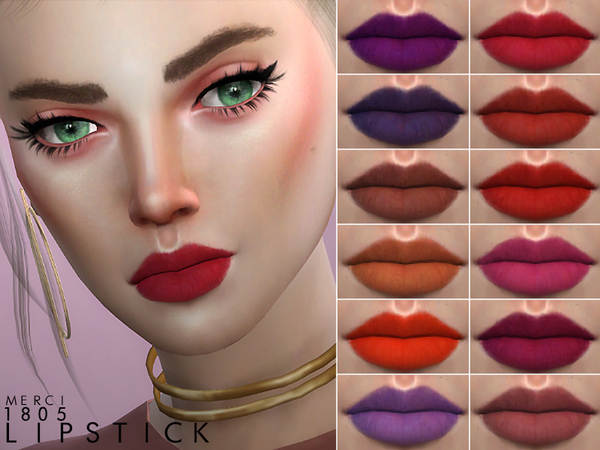 Sims 4 Lipstick 1805 by Merci at TSR