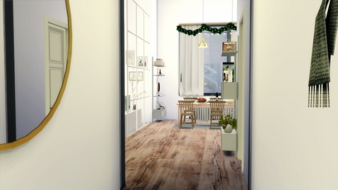 Sims 4 Scandinavian Christmas apartment at Zozo Sims