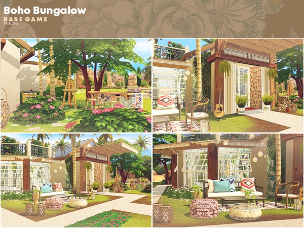 Sims 4 Boho Bungalow by Pralinesims at TSR