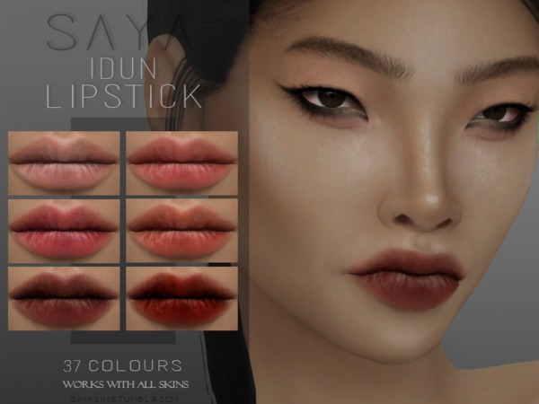 Sims 4 Idun Lipstick by SayaSims at TSR