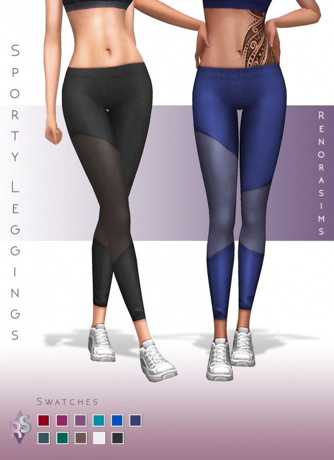 Sims 4 Sporty leggings at RENORASIMS