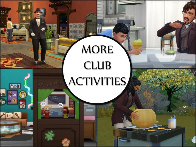 Custom Club Activities by icemunmun at Mod The Sims » Sims 4 Updates