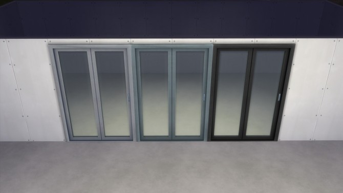 Sims 4 Functional Folding Steel Glass Door by AshenSeaced at Mod The Sims