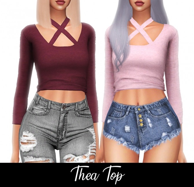 Sims 4 Cecil & Thea tops at FROST SIMS 4