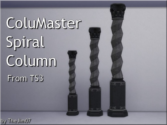 Sims 4 Spiral Column by TheJim07 at Mod The Sims