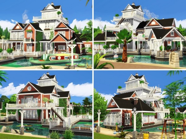 Sims 4 White Sail 2 house by MychQQQ at TSR