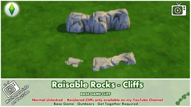 Raisable Rocks Cliffs by Bakie at Mod The Sims » Sims 4 Updates