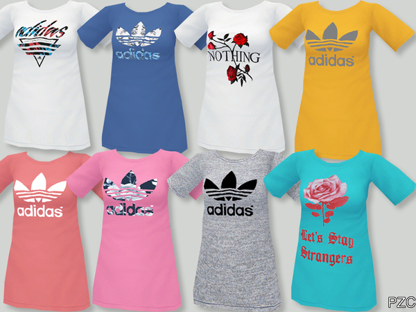 Sims 4 Sporty and Sleep T shirts Collection by Pinkzombiecupcakes at TSR