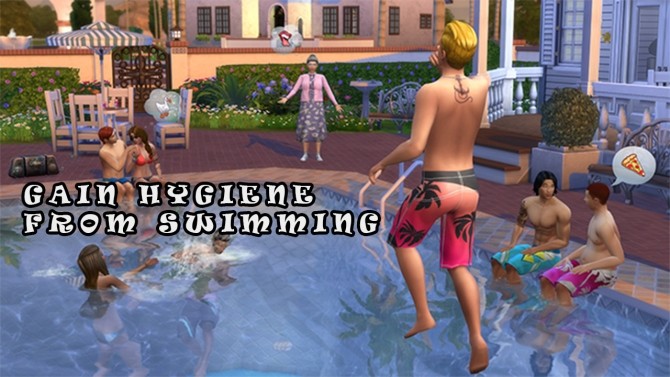 Sims 4 Gain Hygiene From Swimming by snthe at Mod The Sims