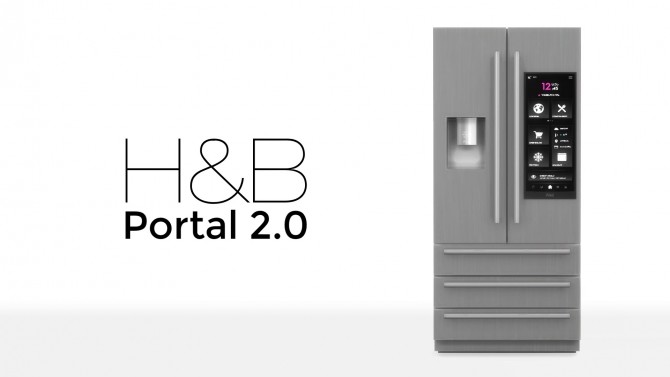 Sims 4 H&B Portal 2.0 Expensive Refrigerator by littledica at Mod The Sims