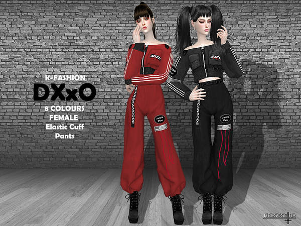 Sims 4 DXXO Female Elastic Cuff Pants by Helsoseira at TSR