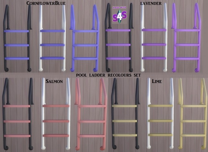 Sims 4 Rung My Bell Pool Ladder 14 Colours by wendy35pearly at Mod The Sims