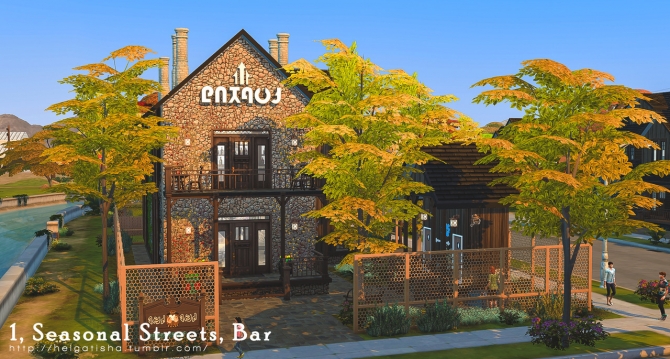 Seasonal Street house at Helga Tisha » Sims 4 Updates