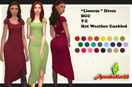 Lioness Dress by Annabellee25 at SimsWorkshop