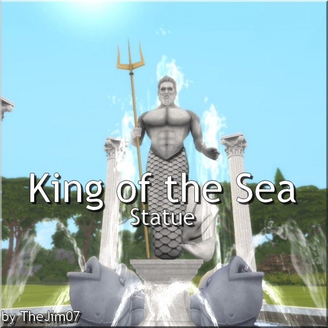 Sims 4 King of the Sea Statue by TheJim07 at Mod The Sims