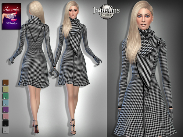 Sims 4 Amanda winter outfit by jomsims at TSR