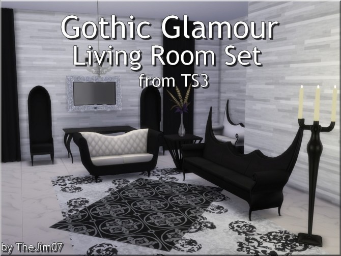Gothic Glamour Living Room Set from TS3 by TheJim07 at Mod The Sims ...