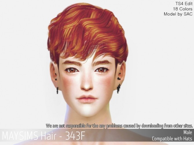 Sims 4 Hair 343M at May Sims