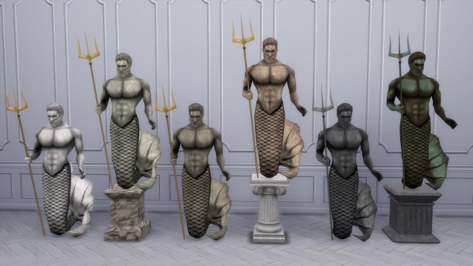 Sims 4 King of the Sea Statue by TheJim07 at Mod The Sims