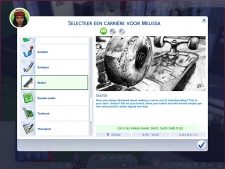 Skateboarder Career by Urlocalpisces at Mod The Sims