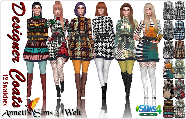 Sims 4 Designer Coats at Annett’s Sims 4 Welt