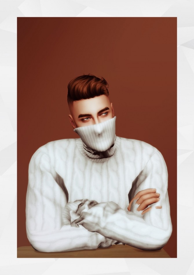 Sims 4 Turtleneck Sweater Covering Face at Gorilla