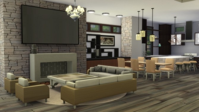Sims 4 Mattina No CC Modern Home by Kokosas at Mod The Sims