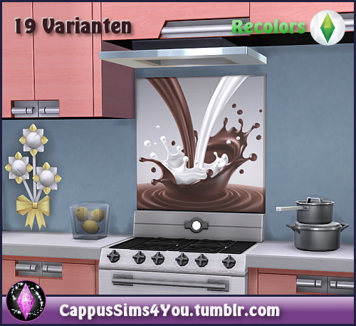 Sims 4 Kitchen back wall Gourmet at CappusSims4You