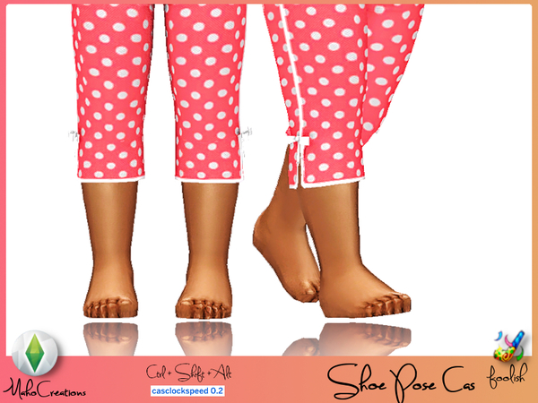 Sims 4 Shoe Pose CAS Toddler by MahoCreations at TSR